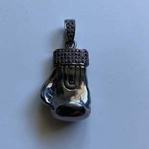 Sterling and diamond Boxing Glove 🥊 pendant